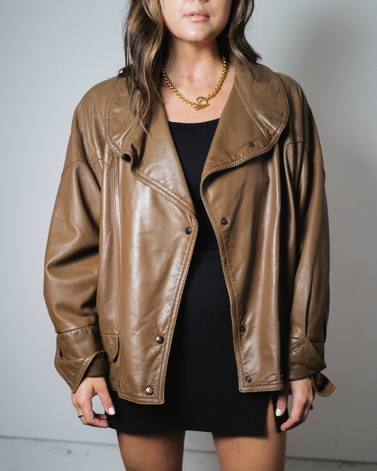 Vintage Leather Jacket - Size Medium/Large
