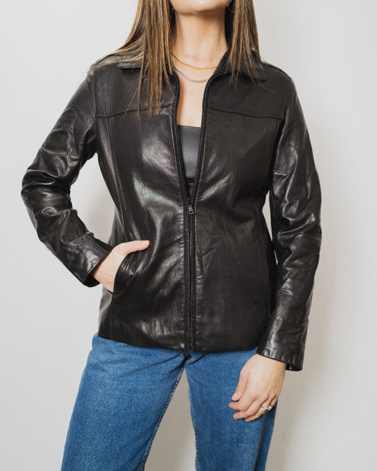 Vintage Leather Jacket - Size Small