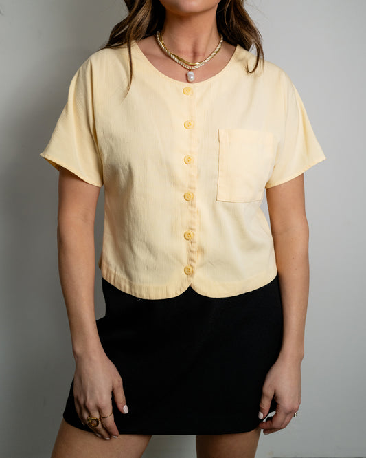 Vintage Yellow Top - Size Small