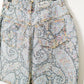 Vintage Paisley Print Denim Skirt - Size 13