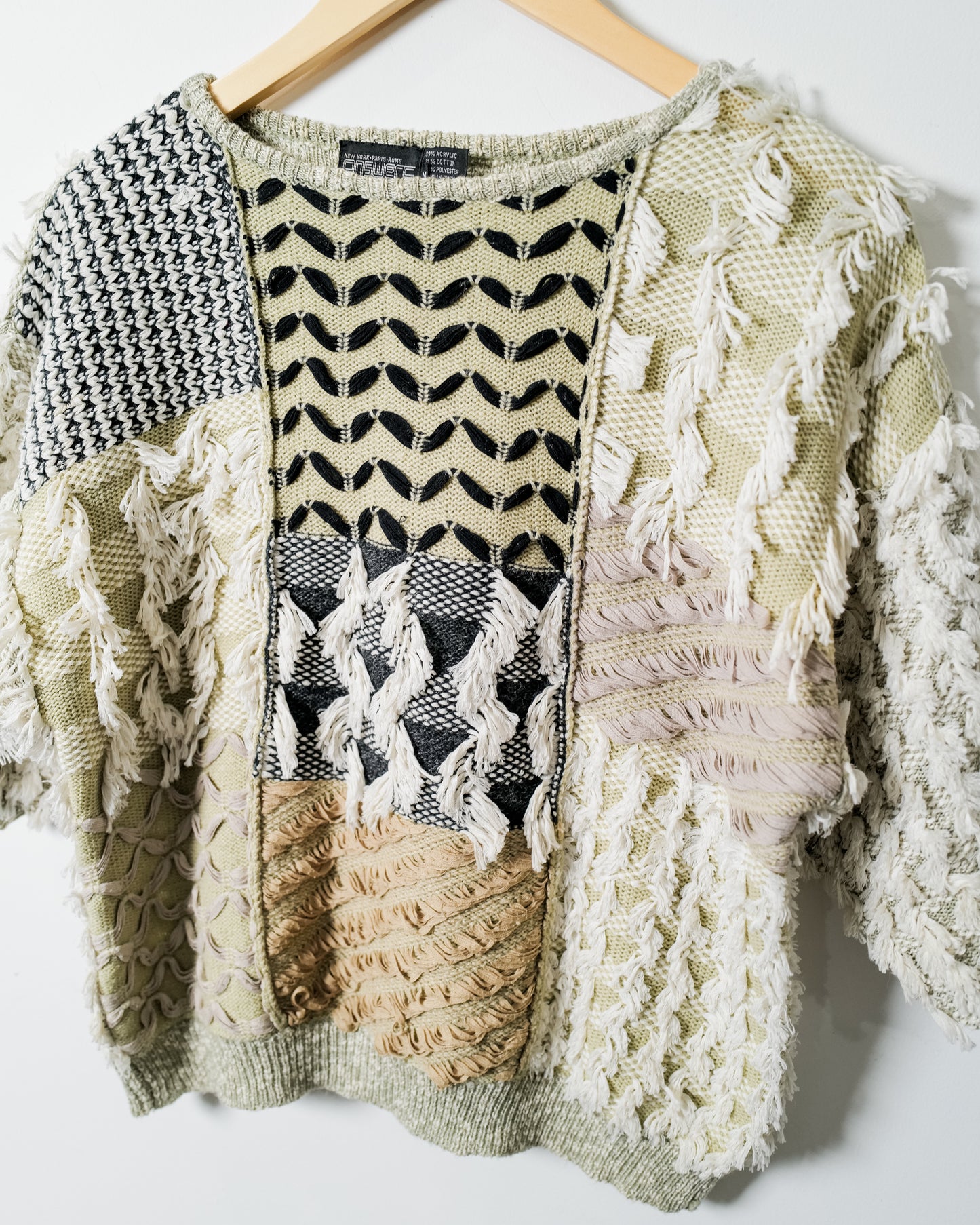 Vintage Fringe Sweater - Size Medium