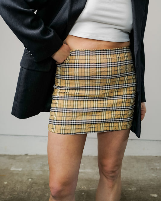 Vintage Plaid Mini Skirt - Size Small/Medium