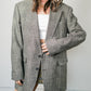 Tweed Blazer Suit Jacket - Size XL