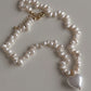 Agape Baroque Pearl Heart Necklace